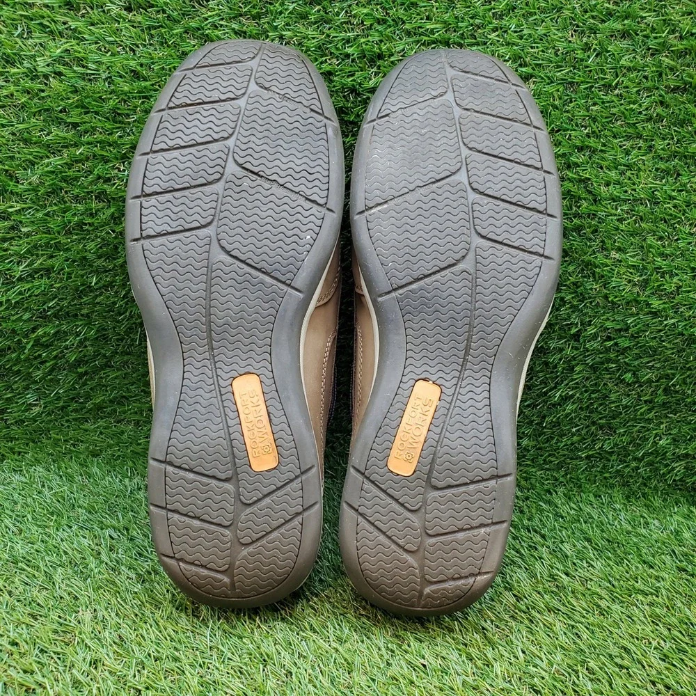 Rockport Works‎ Sailing Club 10.5 WIDE Men's Steel Toe Work Boat Shoes Brown